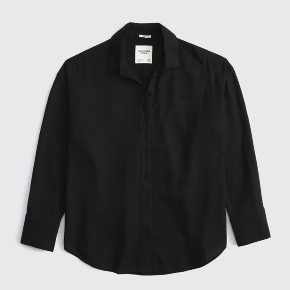 A&F Oversized Linen-Blend Shirt